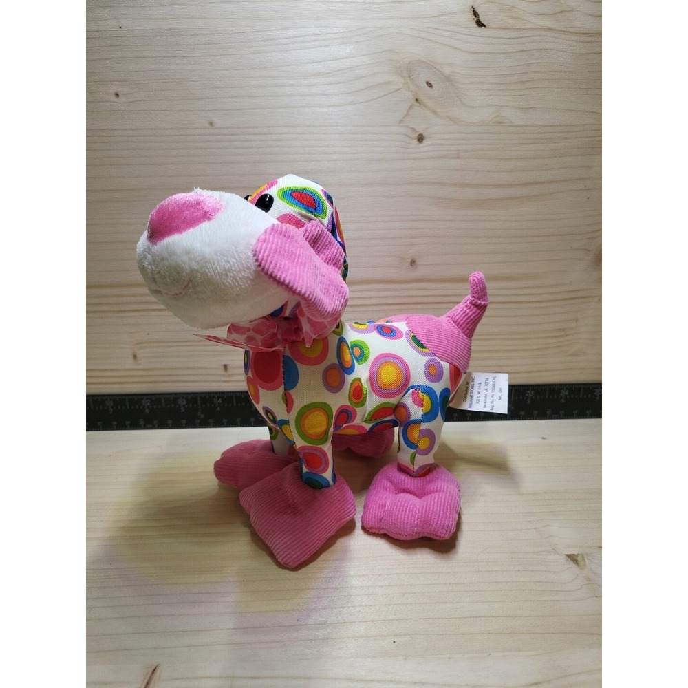 Adorable Polka Dots Puppy W/ Heart Nose &‎ Around Tail Plush W/ Heart Ribbon
